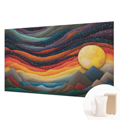 Modern wall mural Colorful mountains