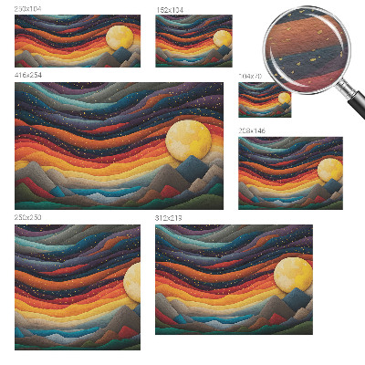 Modern wall mural Colorful mountains