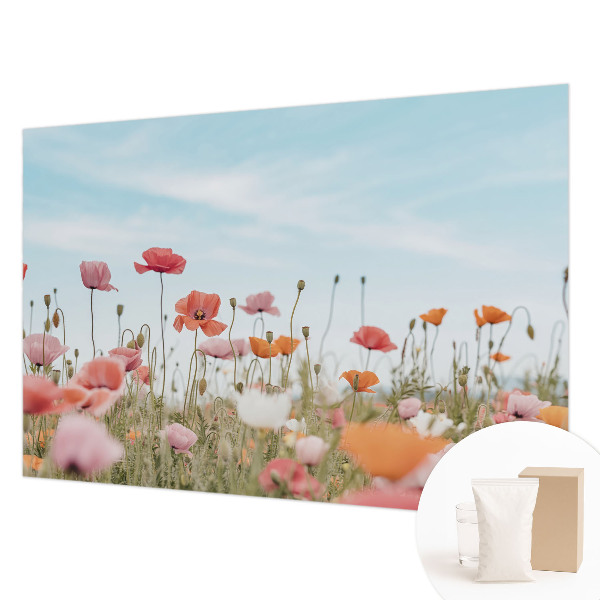 Wall mural for living room Poppy flowers