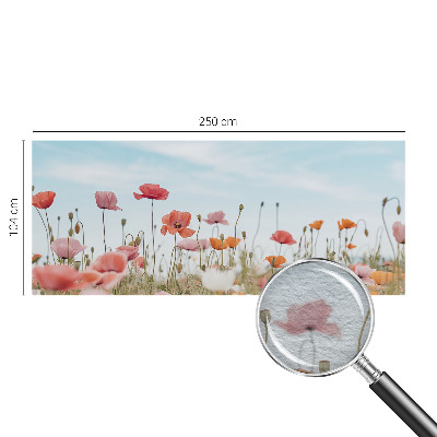 Wall mural for living room Poppy flowers