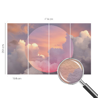 Wallpaper mural for living room Ethereal clouds