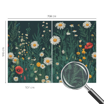 Modern wall mural for living room Wildflowers