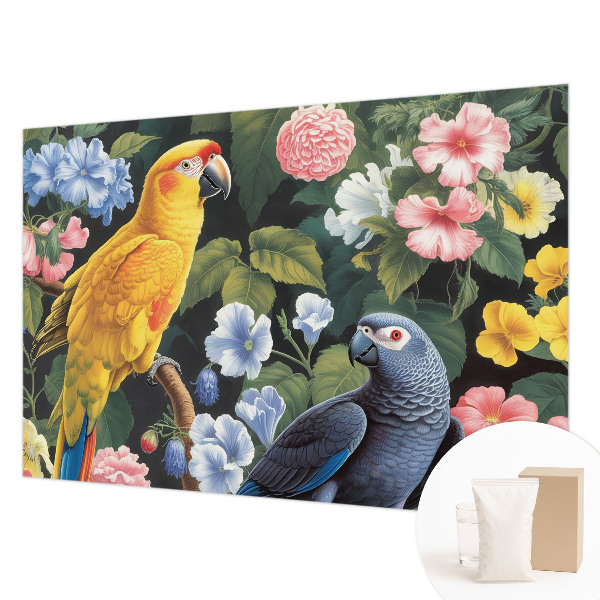 Non-woven wall mural Exotic birds