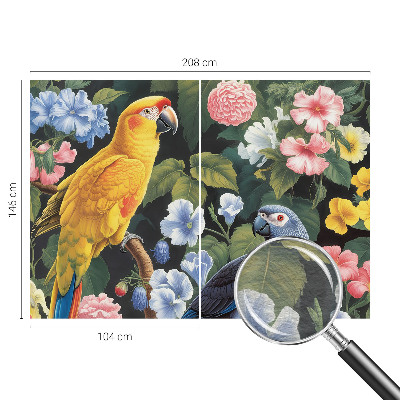 Non-woven wall mural Exotic birds