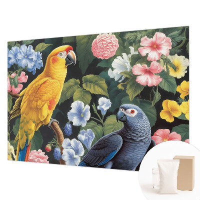 Non-woven wall mural Exotic birds
