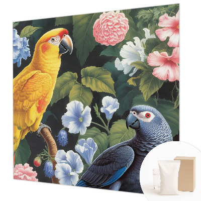 Non-woven wall mural Exotic birds