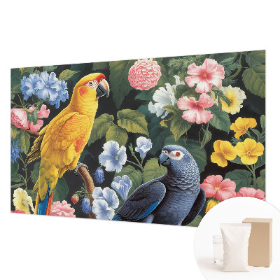 Non-woven wall mural Exotic birds