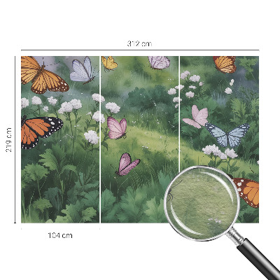 Wall mural Butterflies in the meadow