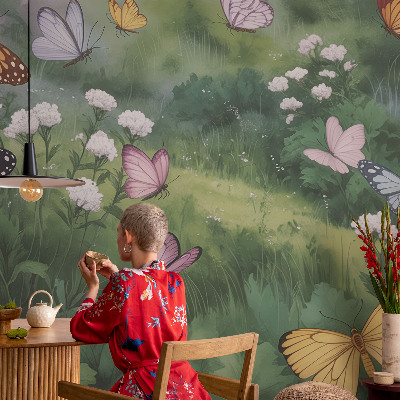 Wall mural Butterflies in the meadow
