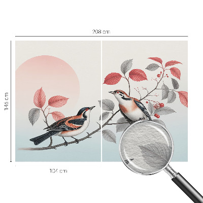 Non-woven photo wallpaper Sitting birds