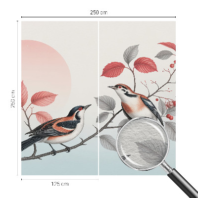 Non-woven photo wallpaper Sitting birds