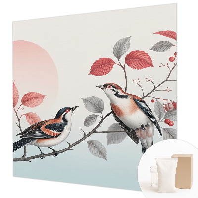 Non-woven photo wallpaper Sitting birds