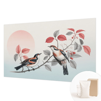Non-woven photo wallpaper Sitting birds
