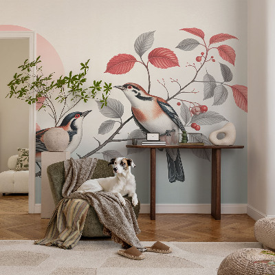 Non-woven photo wallpaper Sitting birds