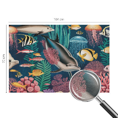 Wall mural for living room Underwater fauna