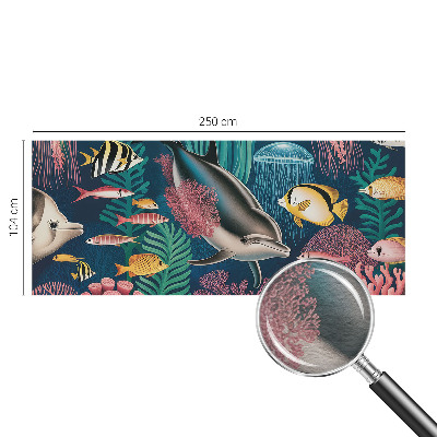 Wall mural for living room Underwater fauna