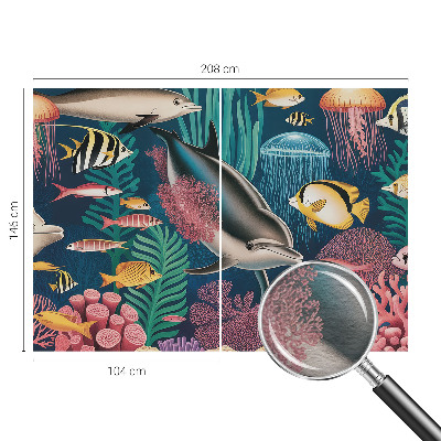 Wall mural for living room Underwater fauna
