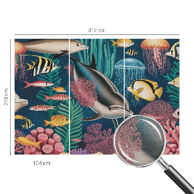 Wall mural for living room Underwater fauna