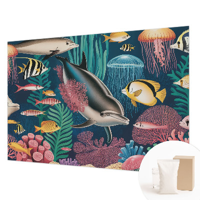 Wall mural for living room Underwater fauna