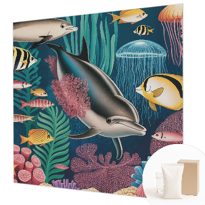 Wall mural for living room Underwater fauna