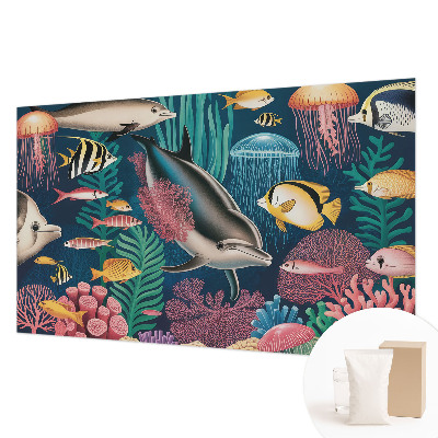 Wall mural for living room Underwater fauna