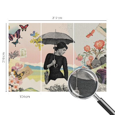 Custom size wall mural Romantic collage