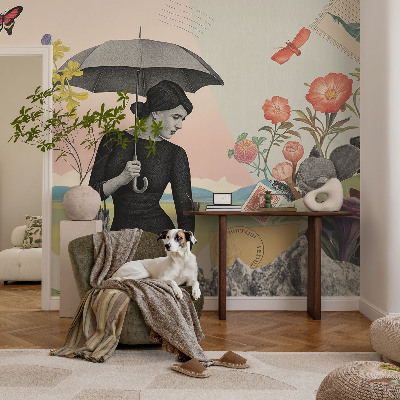 Custom size wall mural Romantic collage
