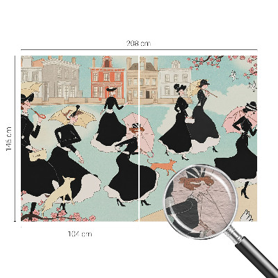 Modern wall mural Women walking