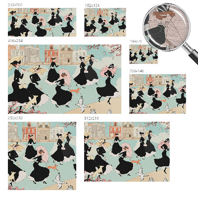 Modern wall mural Women walking