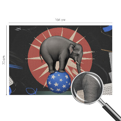High quality wall mural wallpaper Circus elephant