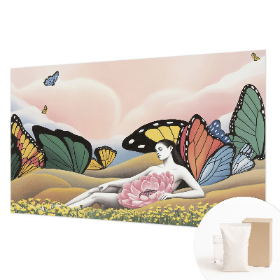 Premium wall mural for bedroom Butterfly meadow