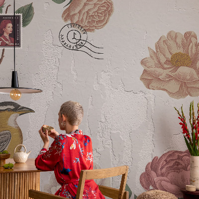 Non-woven wall mural Vintage flowers