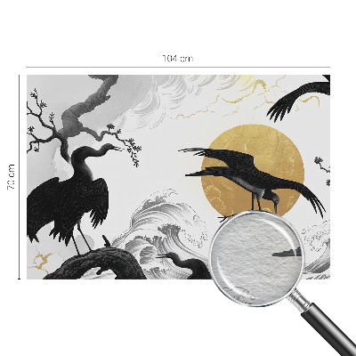 Wall mural Black cranes