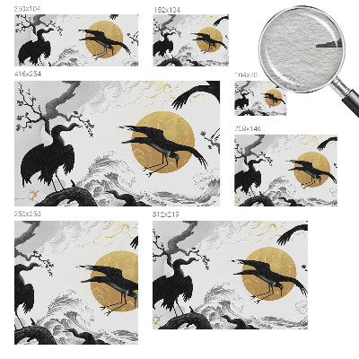 Wall mural Black cranes