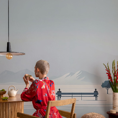 Wallpaper mural for living room Minimalist landscape
