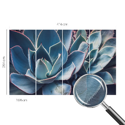 Bedroom wall mural wallpaper Green aloe