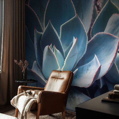 Bedroom wall mural wallpaper Green aloe