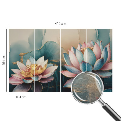 High quality wall mural wallpaper Lotuses of Harmony