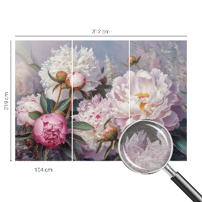 Premium wall mural for bedroom Peony bouquet