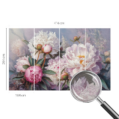 Premium wall mural for bedroom Peony bouquet