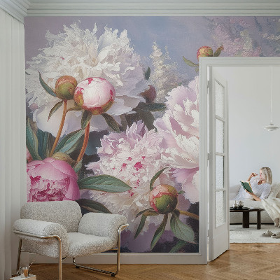 Premium wall mural for bedroom Peony bouquet
