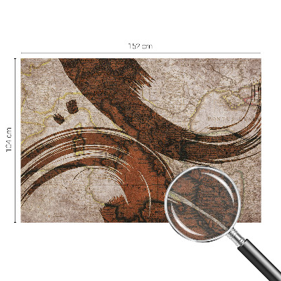 Decorative wall mural for living room Artistic map