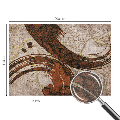 Decorative wall mural for living room Artistic map