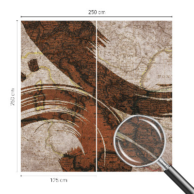Decorative wall mural for living room Artistic map