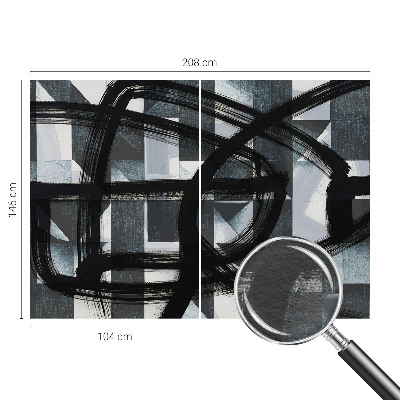 Wall mural for living room Expressive geometry