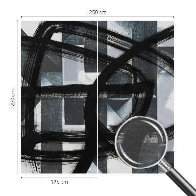 Wall mural for living room Expressive geometry