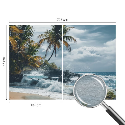 Custom size wall mural Exotic beach