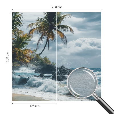 Custom size wall mural Exotic beach
