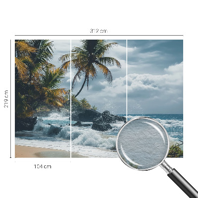 Custom size wall mural Exotic beach
