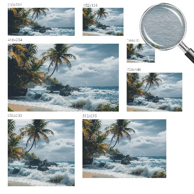 Custom size wall mural Exotic beach